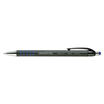 Universal™ Ballpoint Pen, Retractable, Medium 1 Mm, Black Ink, Black Barrel, Dozen freeshipping - TVN Wholesale